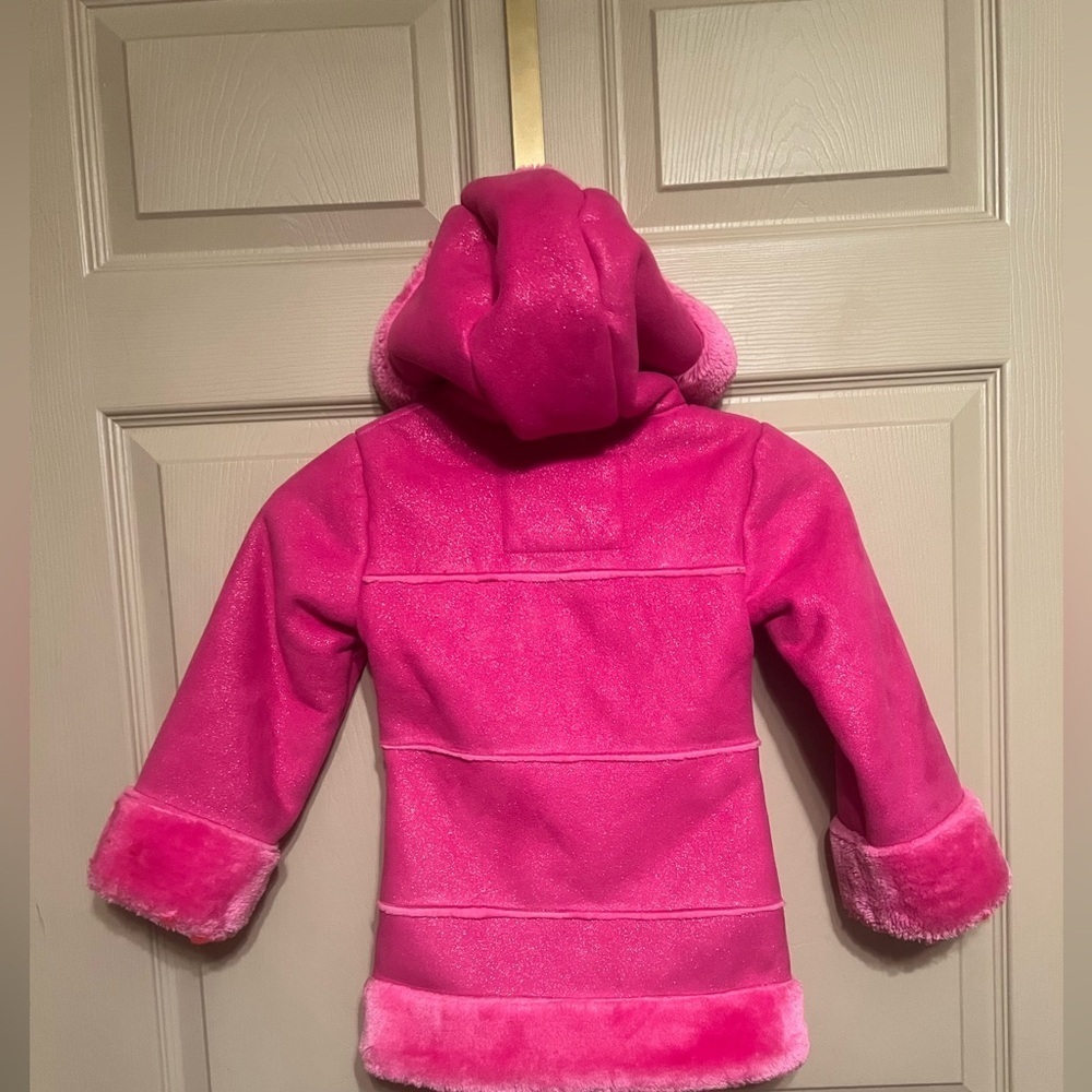 Limited Too Pink Fleece-Lined Kids Jacket With Shimmer Accents - Picture 2 of 7